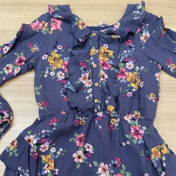 TRULY ME GIRLS DECORATIVE FLORAL ROMPER - Picture 2 of 3